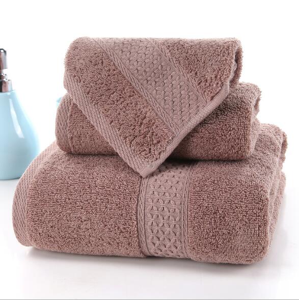 3pcs Solid 100% Cotton Bath Towels For adults large beach towel bathroom for home Sheets SPA Bathroom Terry towels Free shipping