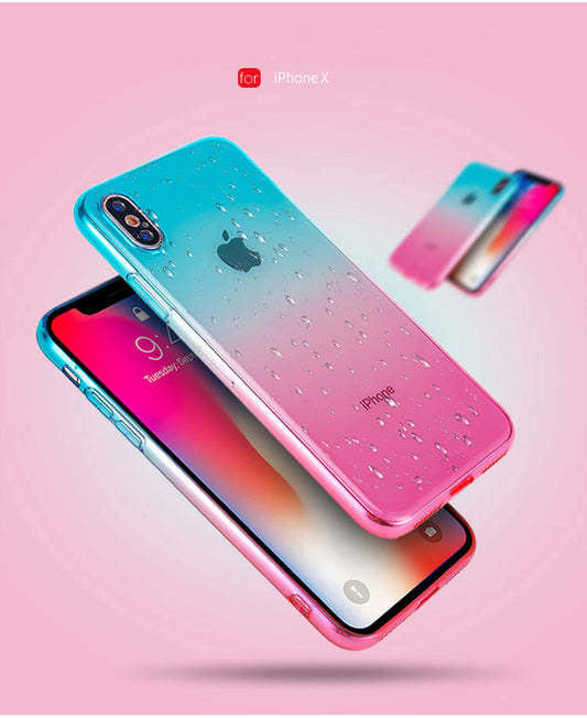 Gradient Clear Case For iPhone 6 6S 7 8 Plus Cover Soft Silicone Case For iPhone X XS Max XR 5S SE 5 Phone Accessories