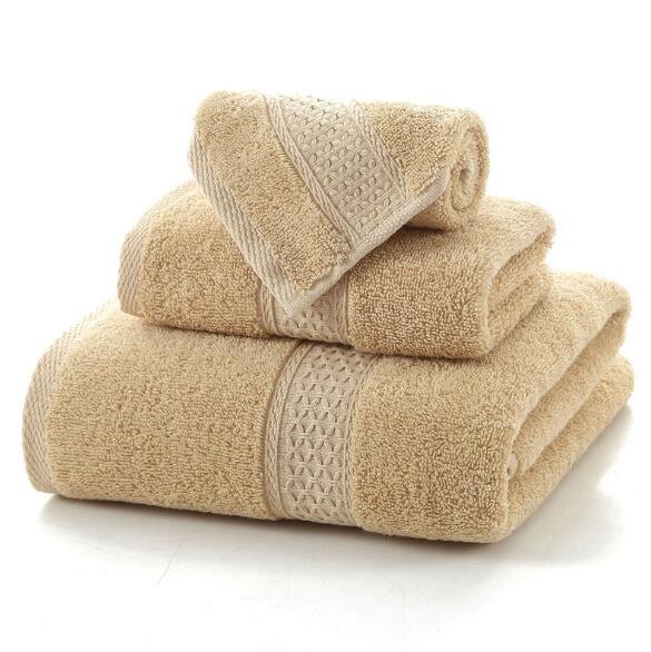 3pcs Solid 100% Cotton Bath Towels For adults large beach towel bathroom for home Sheets SPA Bathroom Terry towels Free shipping