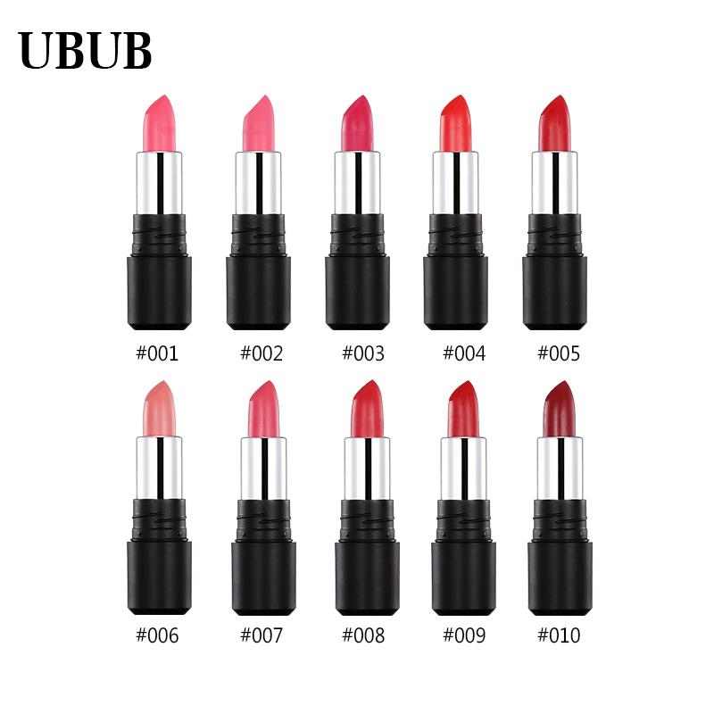 UBUB Waterproof Moisturizer Smooth Lipstick Luxury Velvet Lip Stick Matte Long Lasting Sexy Lips Beauty Makeup Women Gift