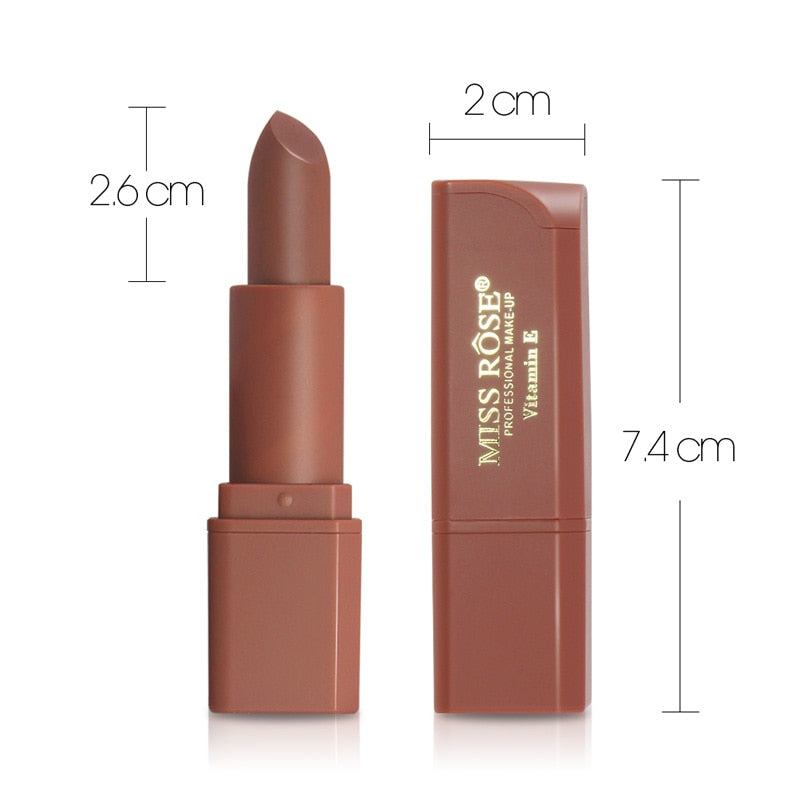 MISS ROSE Brand New 20 Colors Matte Lipstick Waterproof Long-Lasting Lip stick Easy To Wear Nutritious lips Makeup