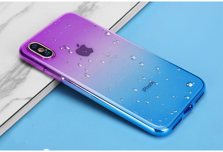 Gradient Clear Case For iPhone 6 6S 7 8 Plus Cover Soft Silicone Case For iPhone X XS Max XR 5S SE 5 Phone Accessories