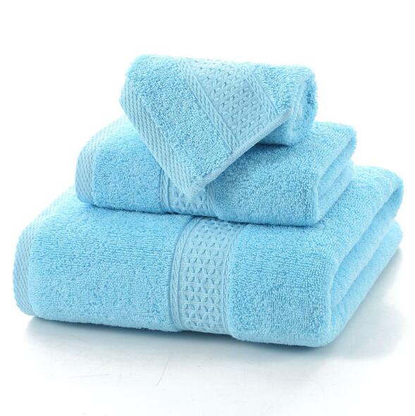 3pcs Solid 100% Cotton Bath Towels For adults large beach towel bathroom for home Sheets SPA Bathroom Terry towels Free shipping