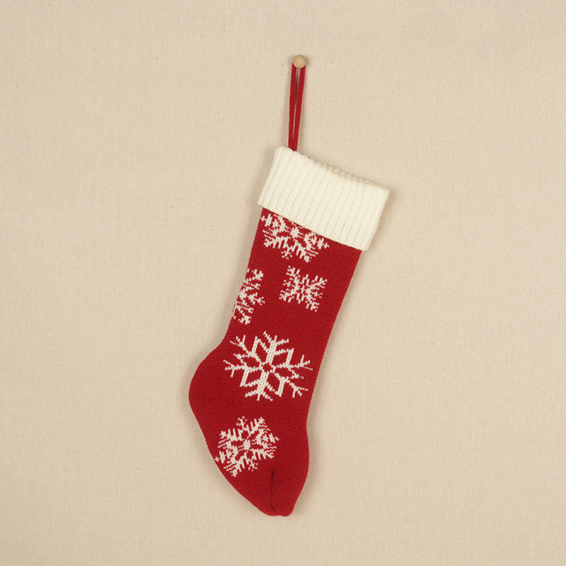 Christmas Socks Candy Bag Scene Decoration Christmas Tree Hanging Decoration Knitted Gift Bag