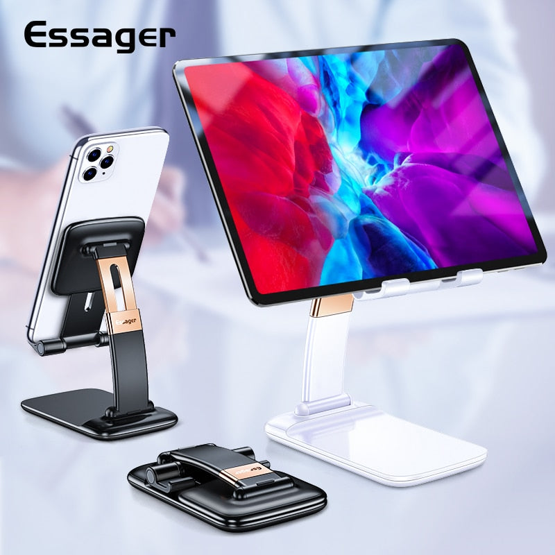 Essager Foldable Desk Mobile Phone Holder Stand For iPhone iPad Pro Tablet Flexible Gravity Table Desktop Cell Smartphone Stand