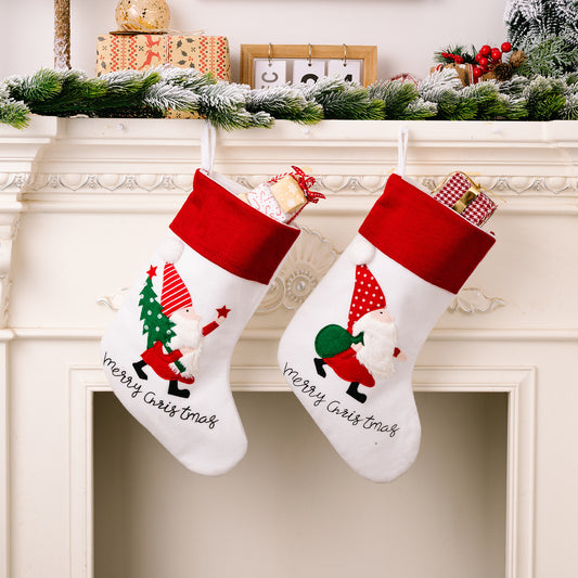 Christmas Decoration Supplies Cartoon Santa Claus Backpack Christmas Socks Embroidery Doll Gift Socks