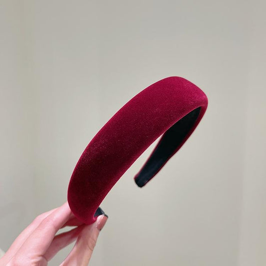 Velvet sponge wide edge headband