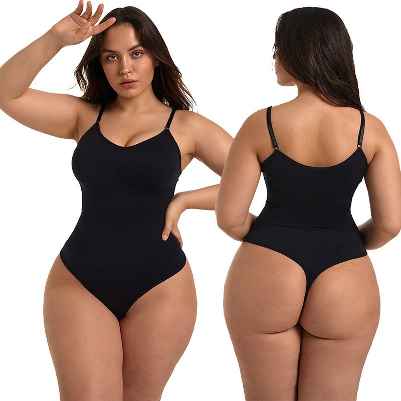 Hot selling seamless shapewear, waist cinching, hip lifting, plus size thong, triangle pants, suspender, tight fitting corset