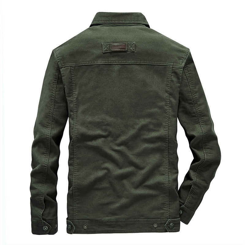 New men's jacket, men's youth army green collar casual jacket, men's top trend