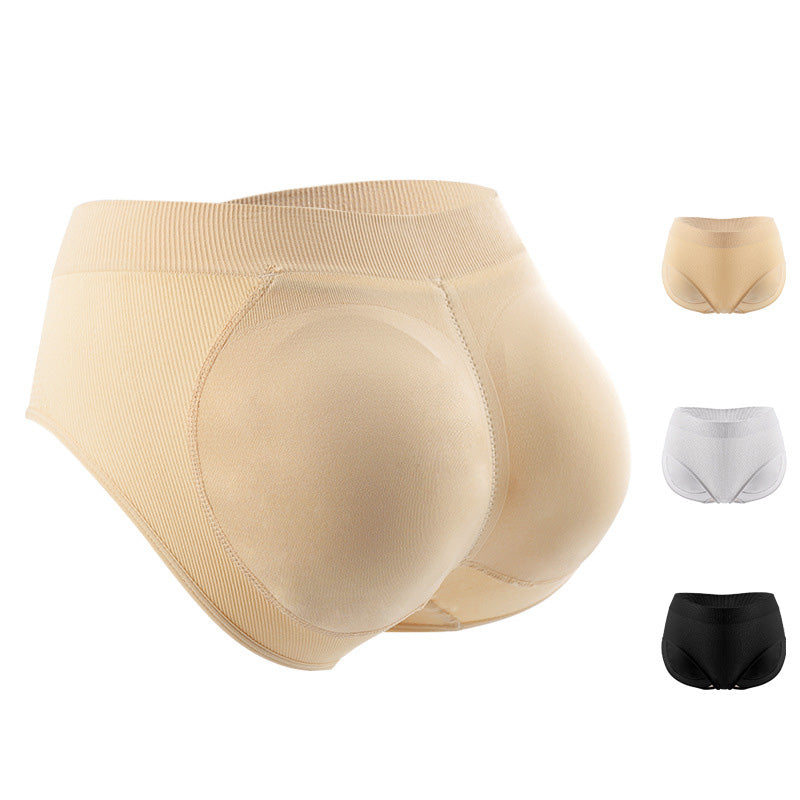 Butt-Lifting Triangle Panties  Pants Mid-Waist Breathable Beautiful Buttock Pads Padded Panties Women