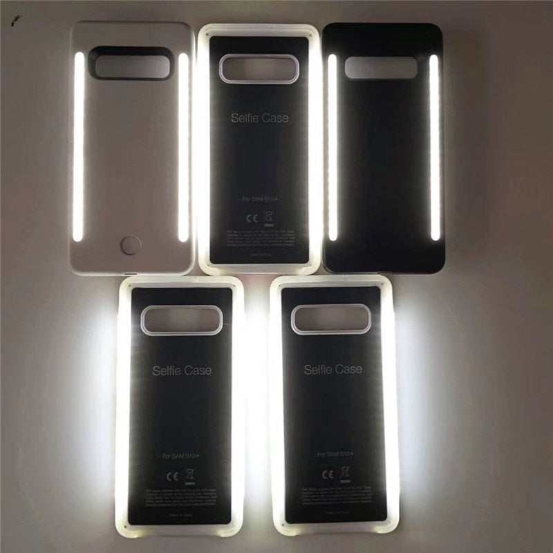 For Samsung S10 anti-fall 3 generations Light Up selfie flash phone Case flash Protector Cover Bag For Samsung s8 s9 s10 plus