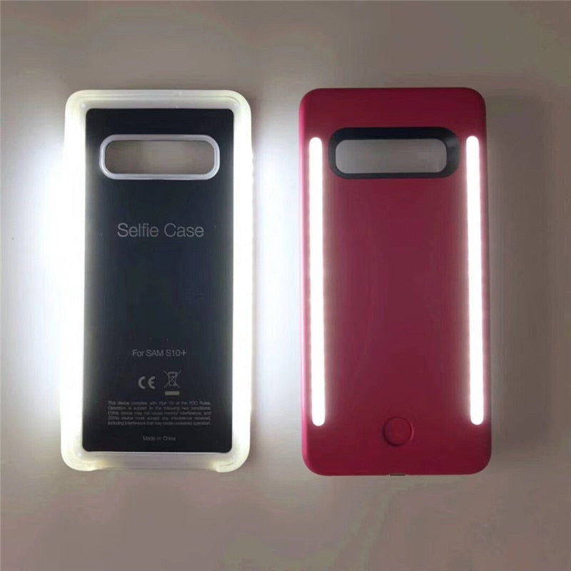 For Samsung S10 anti-fall 3 generations Light Up selfie flash phone Case flash Protector Cover Bag For Samsung s8 s9 s10 plus