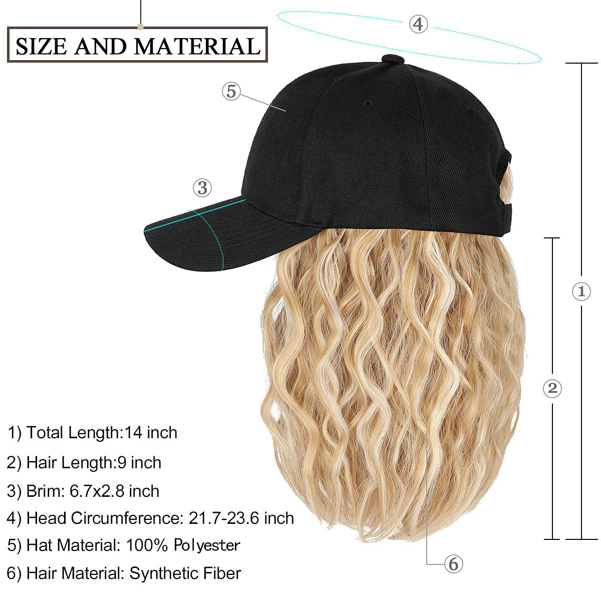 Synthetic wig Women's hooded wig European and American personalized wool roll wig