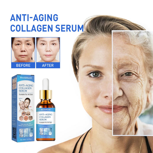 Anti-Aging Collagen Serum with Nicotinamide, Vitamin C, Hyaluronic Acid - Reduce Dark Spots, Cleanse & Tighten Skin