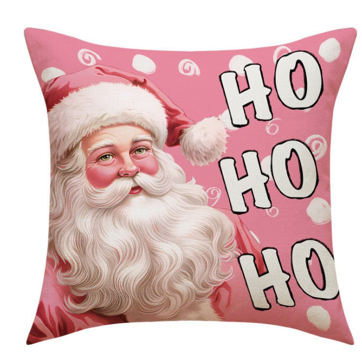 Christmas Pillow, Christmas Day Pillow Cover, Santa Claus Snowman Cushion, Backrest, Bedding Pillow Cover (excluding pillow core)