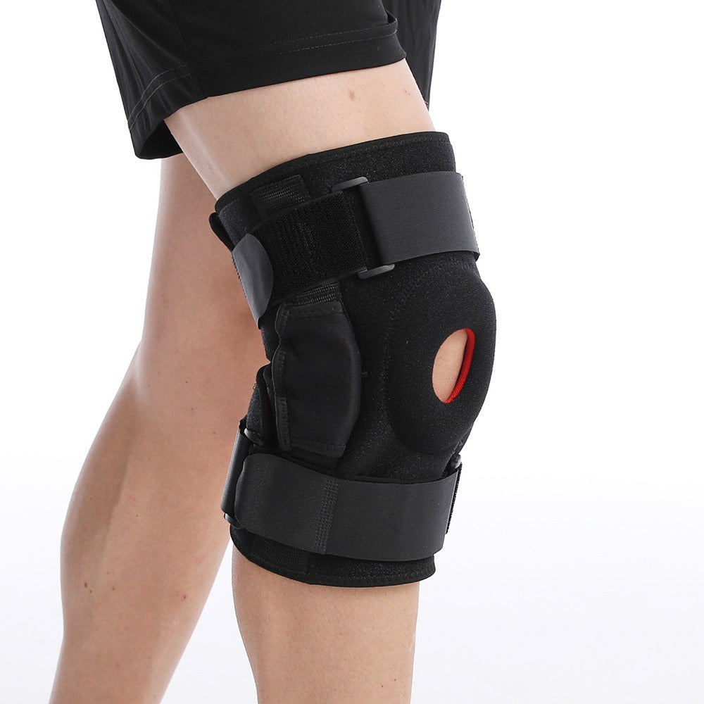 Sports steel plate support knee pads for mountaineering, running, cycling, non slip straps for knee joint protection, knee pads, basketball protectors