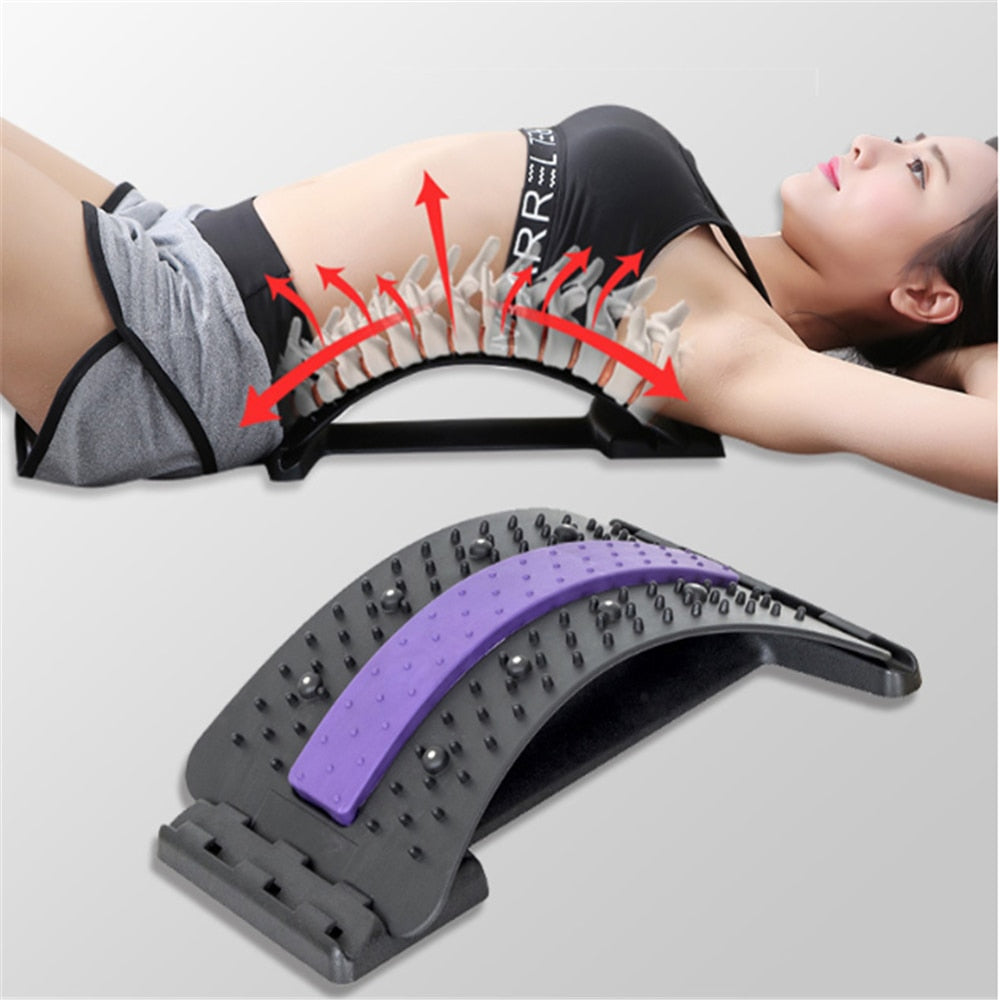 Back Massager Stretcher Equipment Massageador Magic Support Stretch Fitness Relaxation Spine Pain Lumbar Relief Back Stretcher