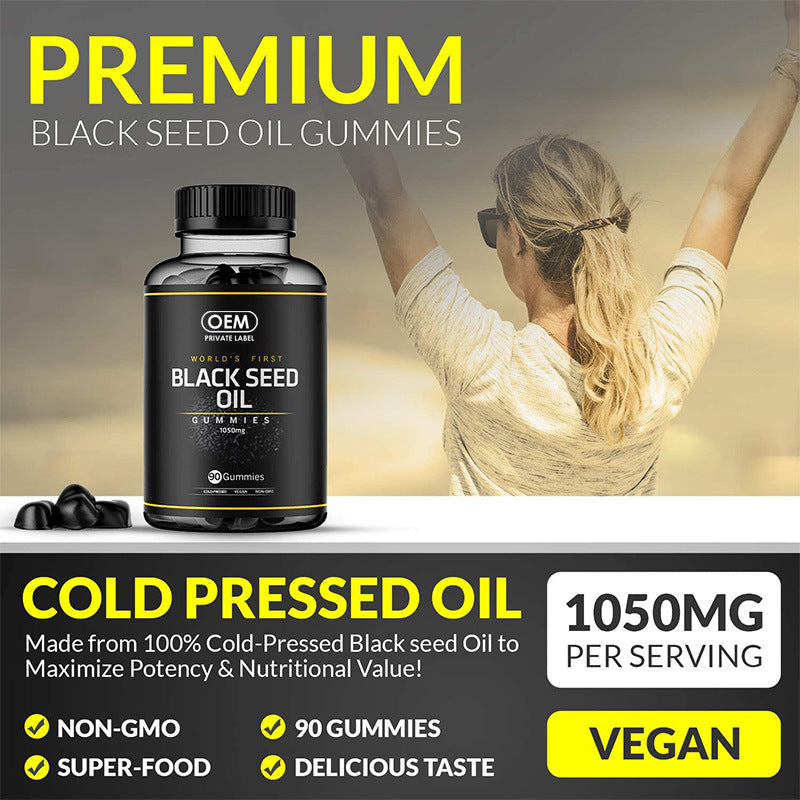 Black seed oil gummies hair gummies