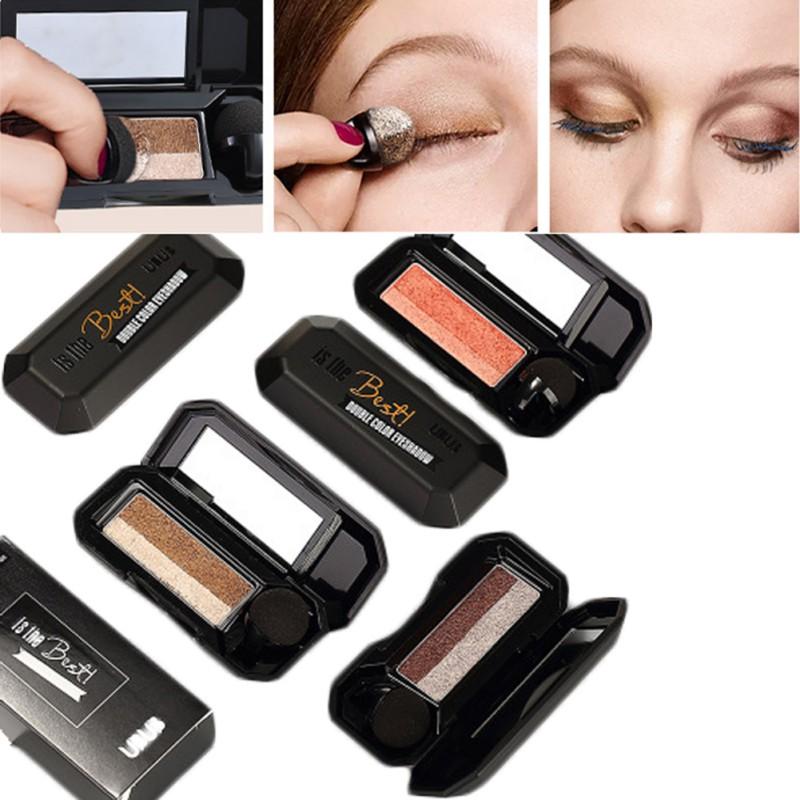 UBUB Brand Double Color Convenient Eyeshadow Makeup Palette Waterproof Pigment Shimmer Eye Color Cosmetics