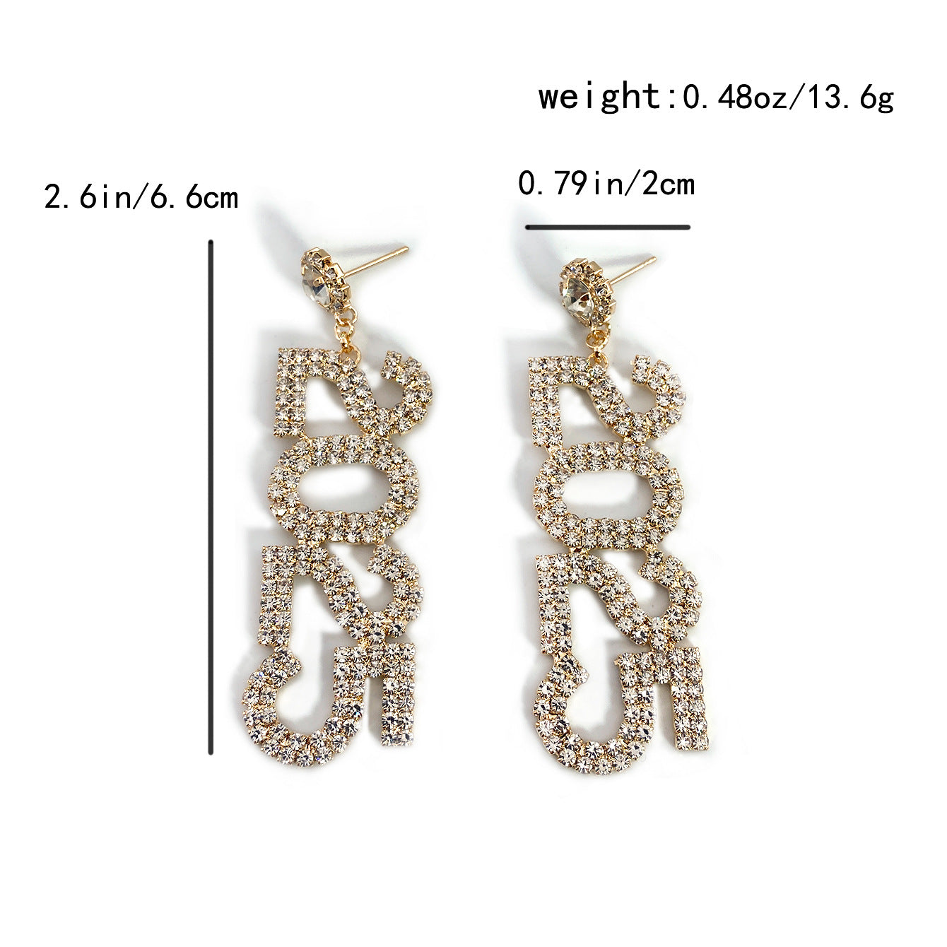 Popular digital 2025 earrings, elegant rhinestone digital earrings, full diamond long pendant earrings