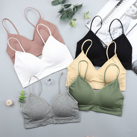 Elastic Gathering Bralette Push Up Bra Summer Anti-light Korean Style Wild Bra Tube Top Sexy No Rims Bra