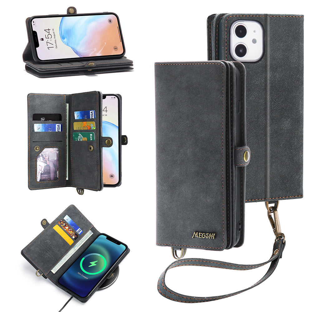 iPhone 11 Phone Leather Case Suitable For iPhoneXSMAX Flip Phone Case 7/8PLUS Separate Protective Cover