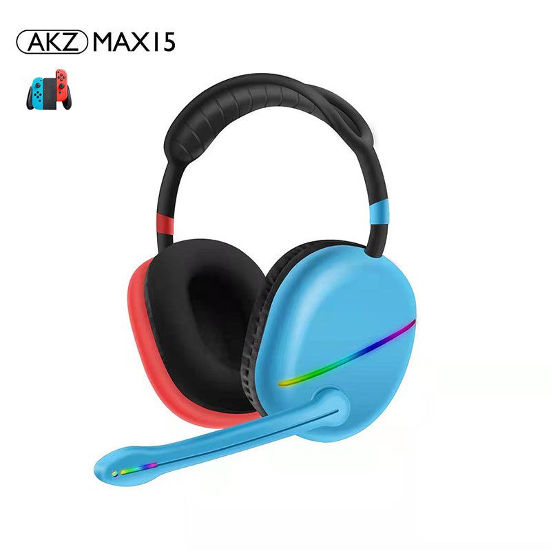 MAX15 New RGB Headset Bluetooth Headset External Microphone Subwoofer Long Battery Life Gaming Headset