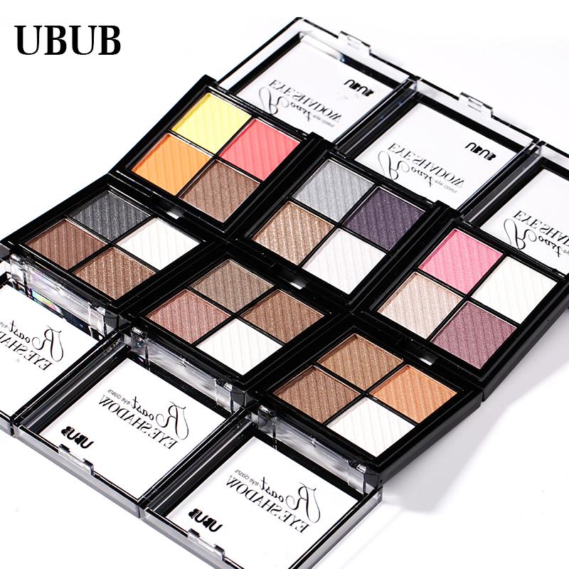 UBUB 4 Colors Eyeshadow Shimmer Natural Eyeshadow  Matte Nude Metallic Earth Color Eye Shadow Beauty Makeup Palette