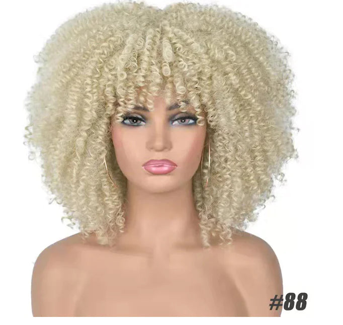 Curly Wig With Bangs