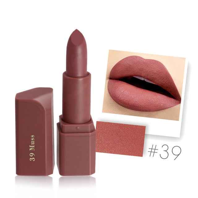 MISS ROSE Brand New 20 Colors Matte Lipstick Waterproof Long-Lasting Lip stick Easy To Wear Nutritious lips Makeup