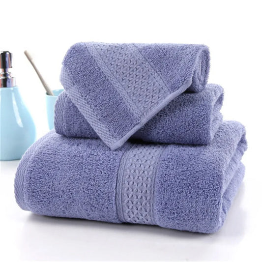 3pcs Solid 100% Cotton Bath Towels For adults large beach towel bathroom for home Sheets SPA Bathroom Terry towels Free shipping