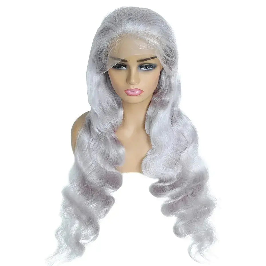 Grey Body Wave Lace Front Wig