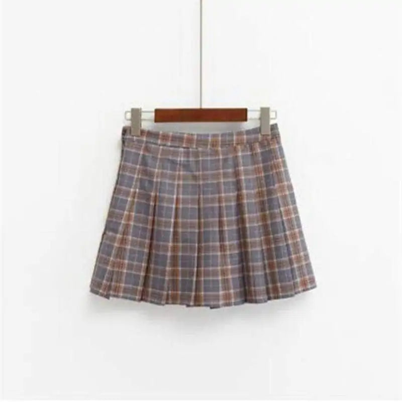 Sexy Plaid Pleated Skirt