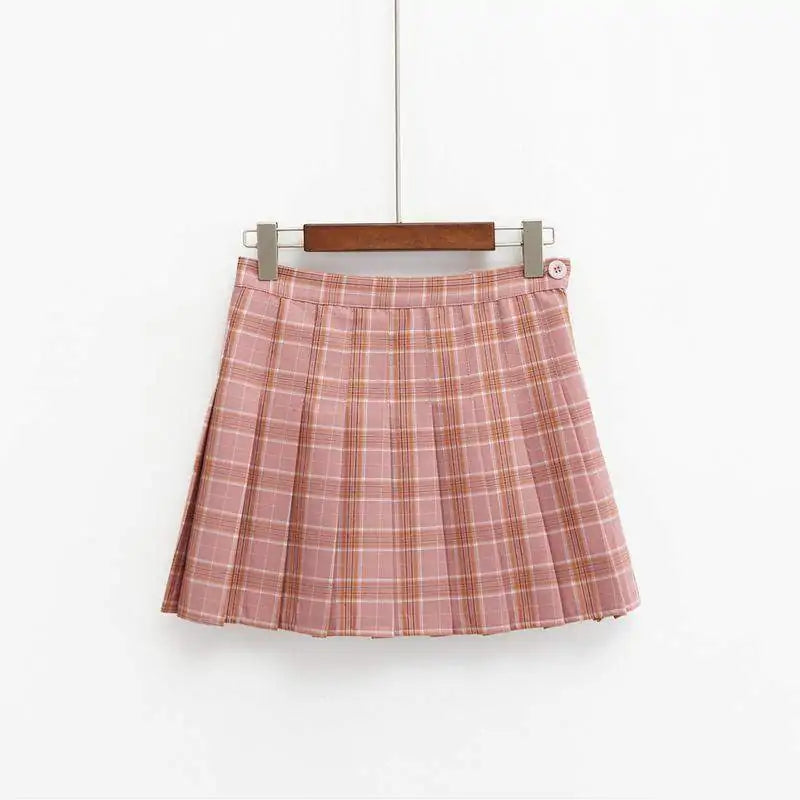 Sexy Plaid Pleated Skirt