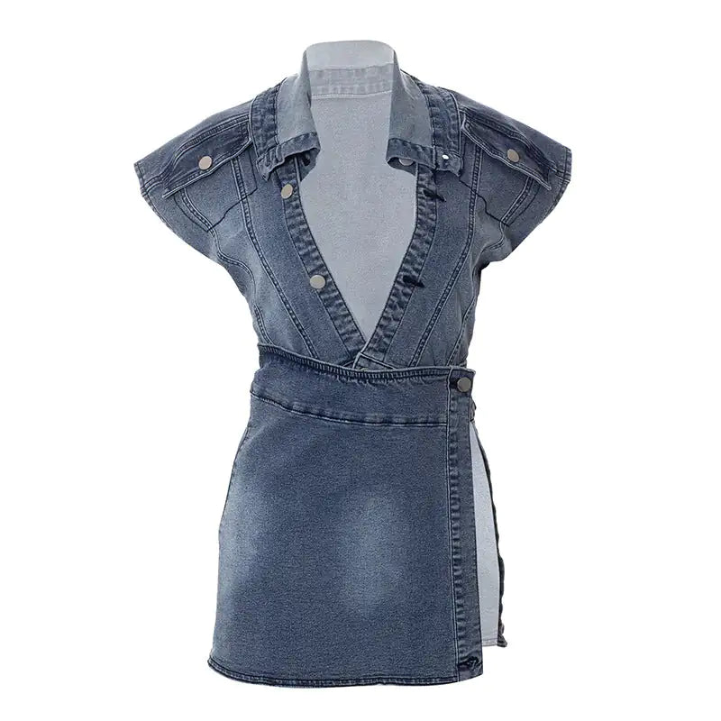 Chloe Denim Skirt Set